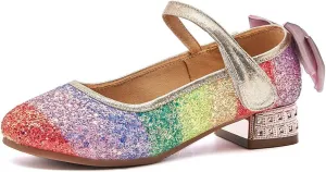 SWDZM Girl's Princess Cosplay Performance Shoes Sequins Wedding Party Dress Shoes Mary Jane Shoes Model-KM232
