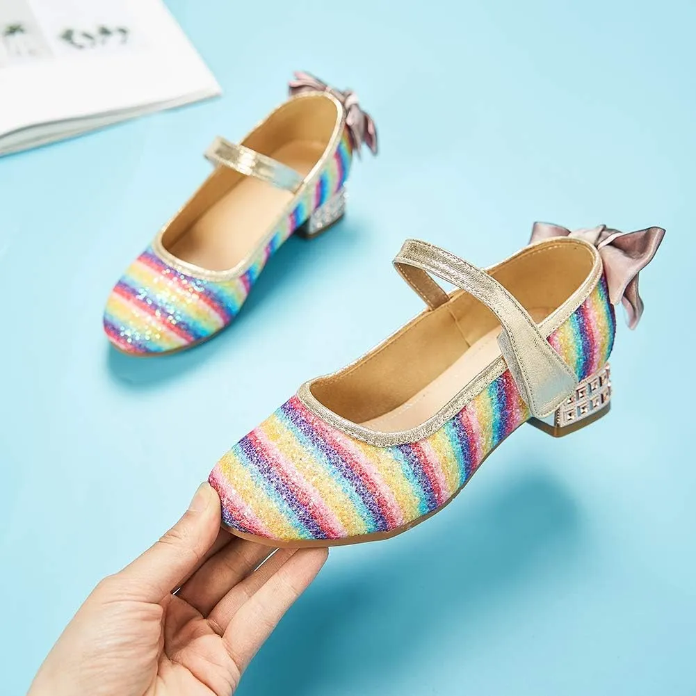 SWDZM Girl's Princess Cosplay Performance Shoes Sequins Wedding Party Dress Shoes Mary Jane Shoes Model-KM232