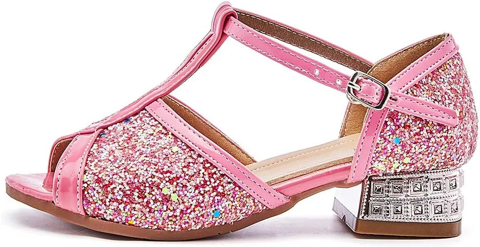 SWDZM Girl's Princess Cosplay Performance Shoes Sequins Wedding Party Dress Shoes Model-KM255