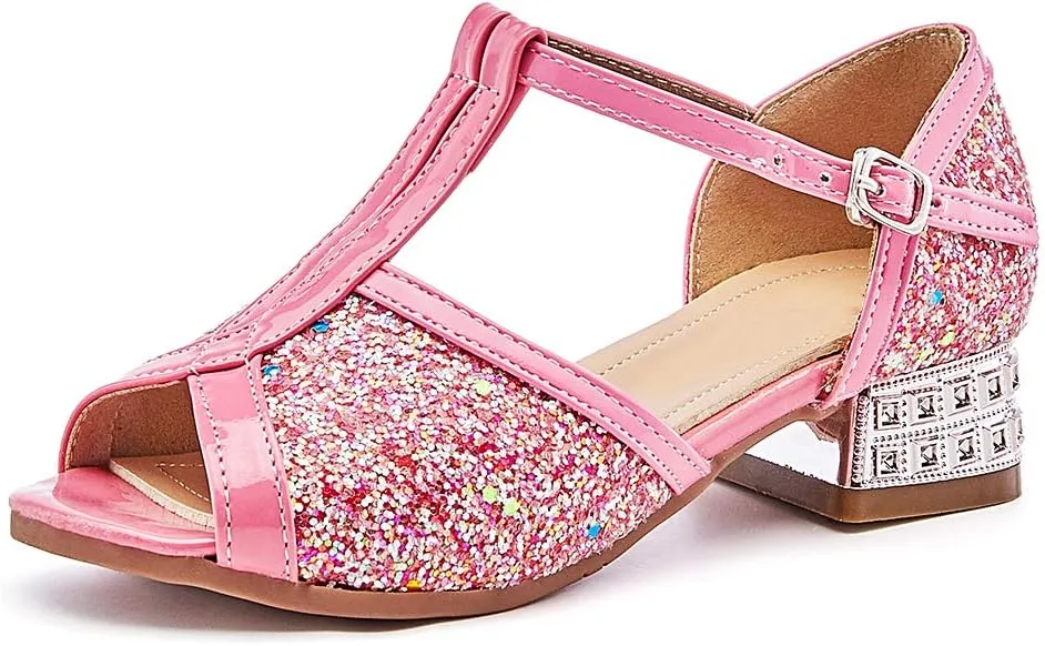 SWDZM Girl's Princess Cosplay Performance Shoes Sequins Wedding Party Dress Shoes Model-KM255