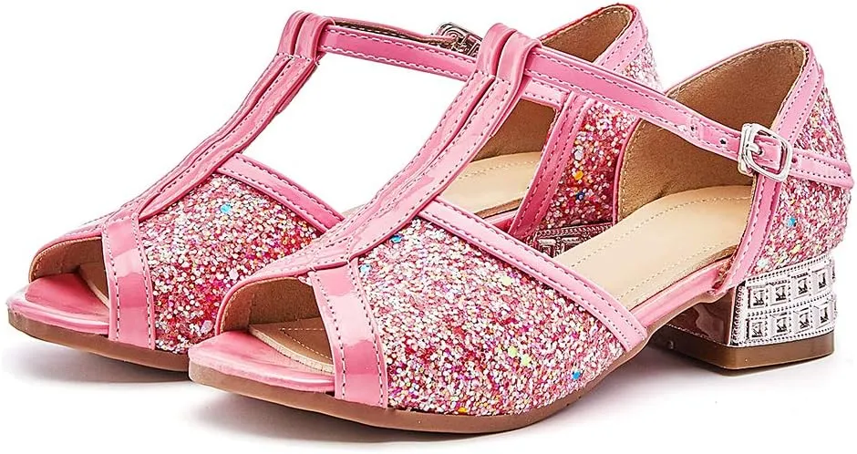 SWDZM Girl's Princess Cosplay Performance Shoes Sequins Wedding Party Dress Shoes Model-KM255