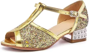 SWDZM Girl's Princess Cosplay Performance Shoes Sequins Wedding Party Dress Shoes Model-KM255