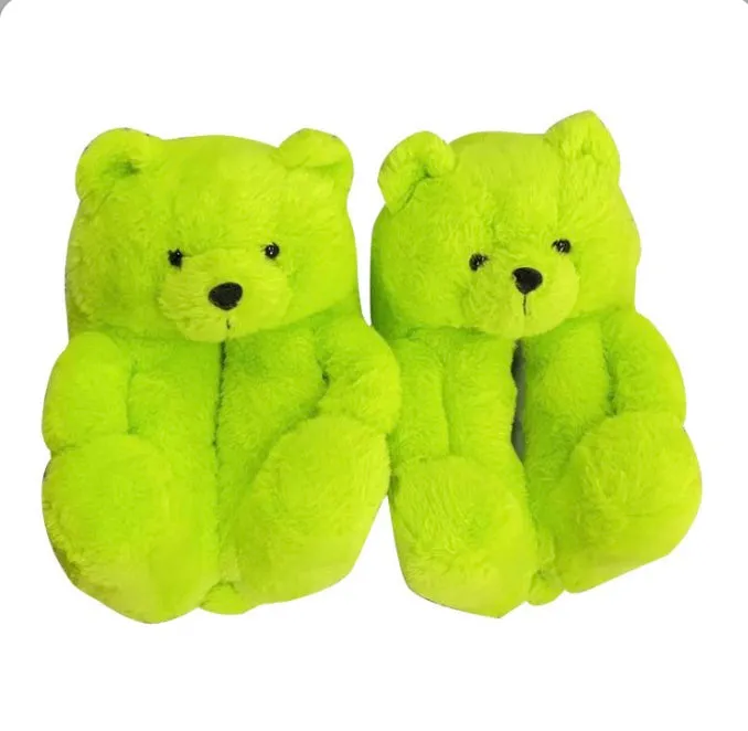 Teddy Bear Home Cute Plush Warm Slippers