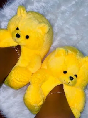 Teddy Bear Home Cute Plush Warm Slippers