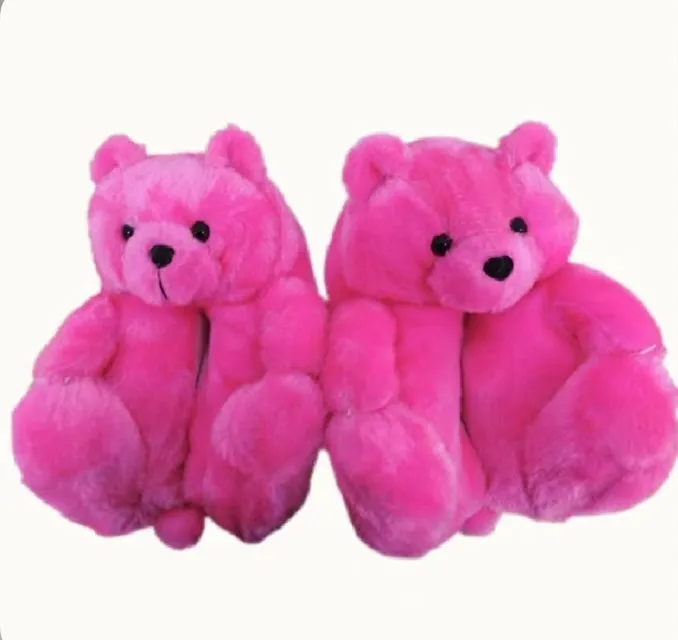 Teddy Bear Home Cute Plush Warm Slippers