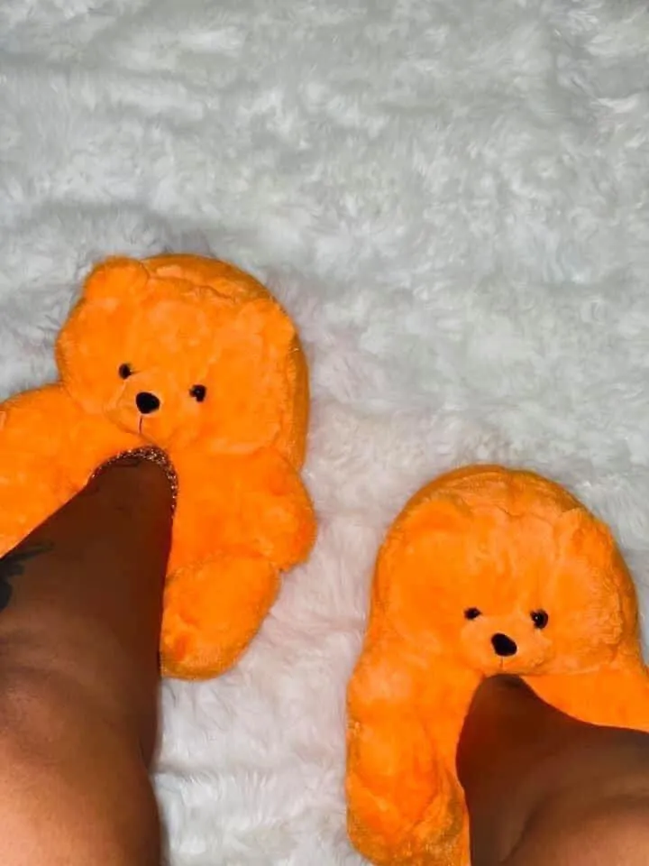 Teddy Bear Home Cute Plush Warm Slippers