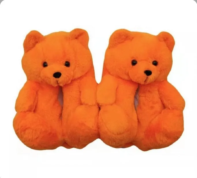 Teddy Bear Home Cute Plush Warm Slippers