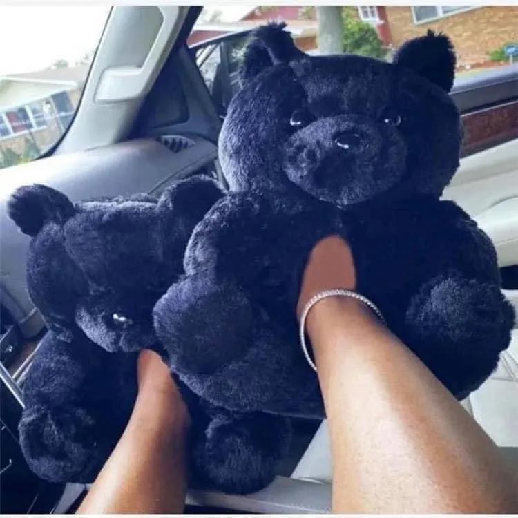 Teddy Bear Home Cute Plush Warm Slippers