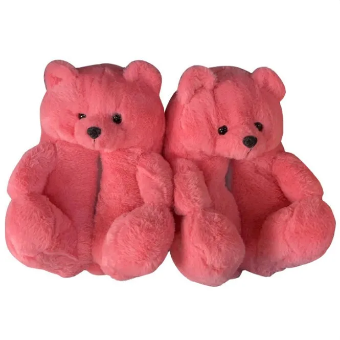 Teddy Bear Home Cute Plush Warm Slippers