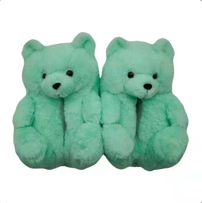 Teddy Bear Home Cute Plush Warm Slippers