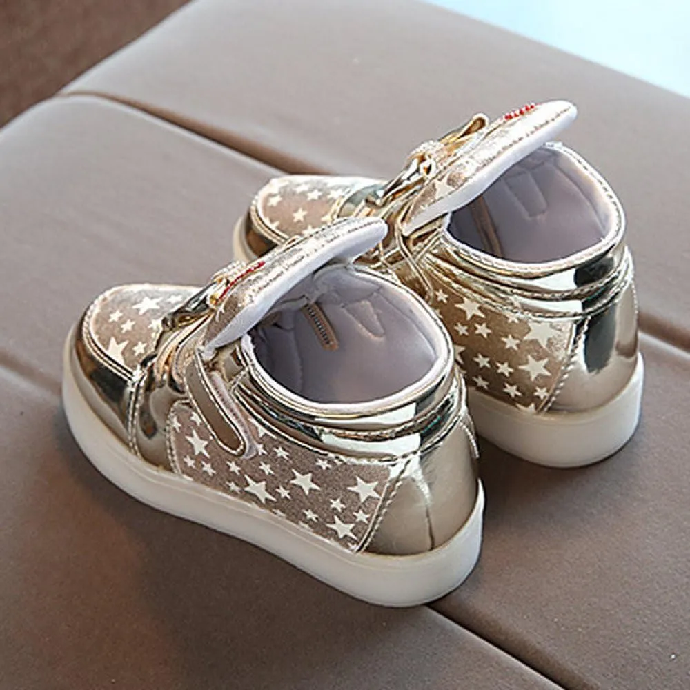 Toddler Baby Fashion Star Luminous Child Casual Colorful Light Shoes Cute Shoes Fir Girls LED Light Baby Shoes Casual