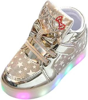 Toddler Baby Fashion Star Luminous Child Casual Colorful Light Shoes Cute Shoes Fir Girls LED Light Baby Shoes Casual