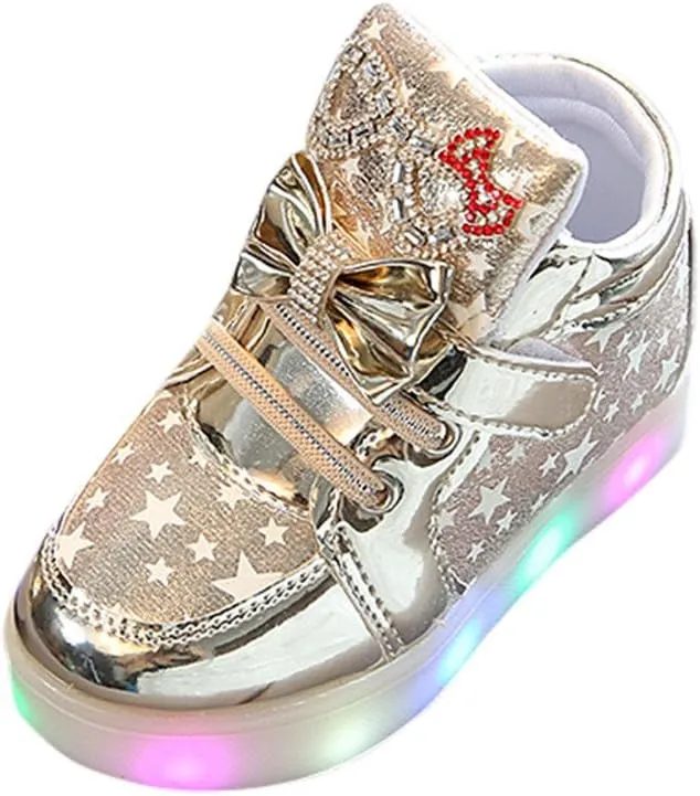 Toddler Baby Fashion Star Luminous Child Casual Colorful Light Shoes Cute Shoes Fir Girls LED Light Baby Shoes Casual