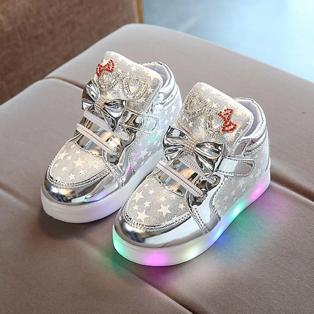 Toddler Baby Fashion Star Luminous Child Casual Colorful Light Shoes Fashion LED Light Baby Shoes Casual