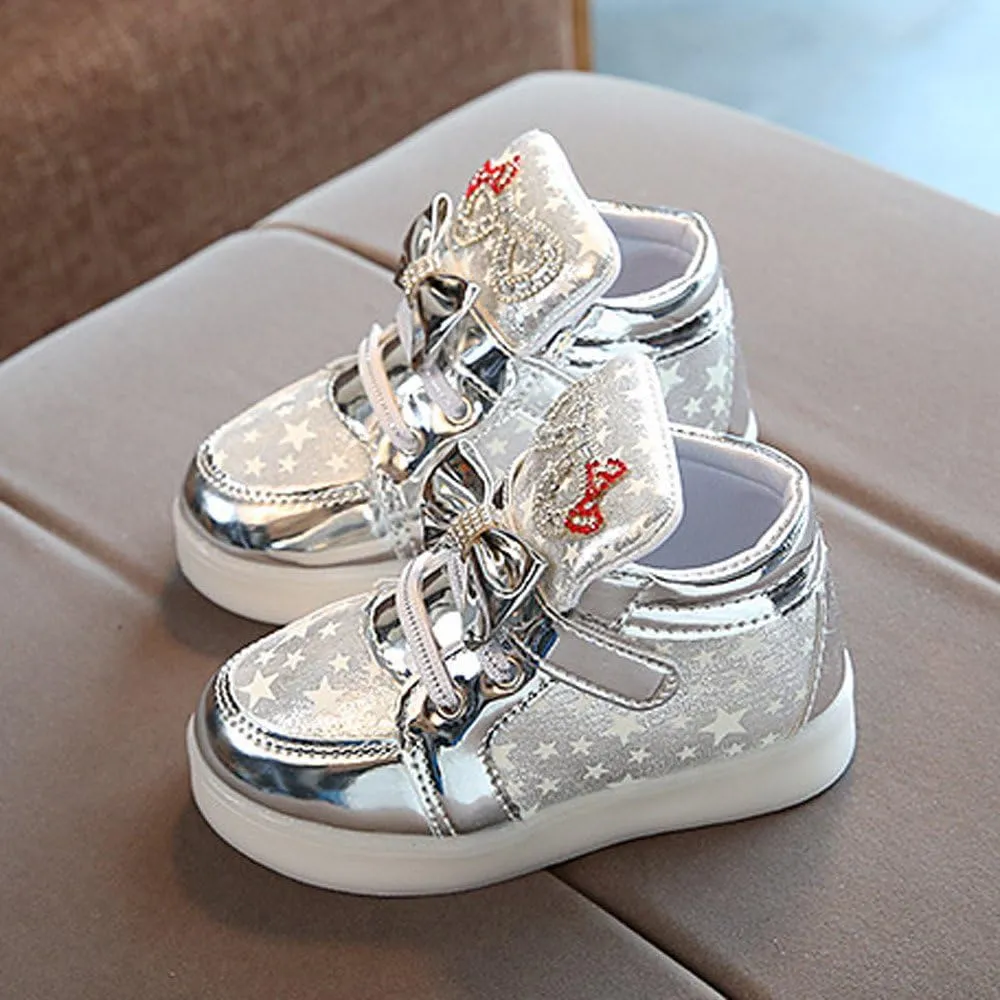 Toddler Baby Fashion Star Luminous Child Casual Colorful Light Shoes Fashion LED Light Baby Shoes Casual