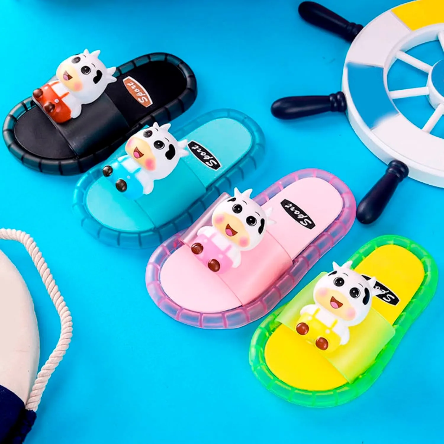 Toddler Girls Boys Light Up Slippers 2025 Summer Stylish Cute Cartoon Animal Luminous Slides Open Toe Slip On Sandal