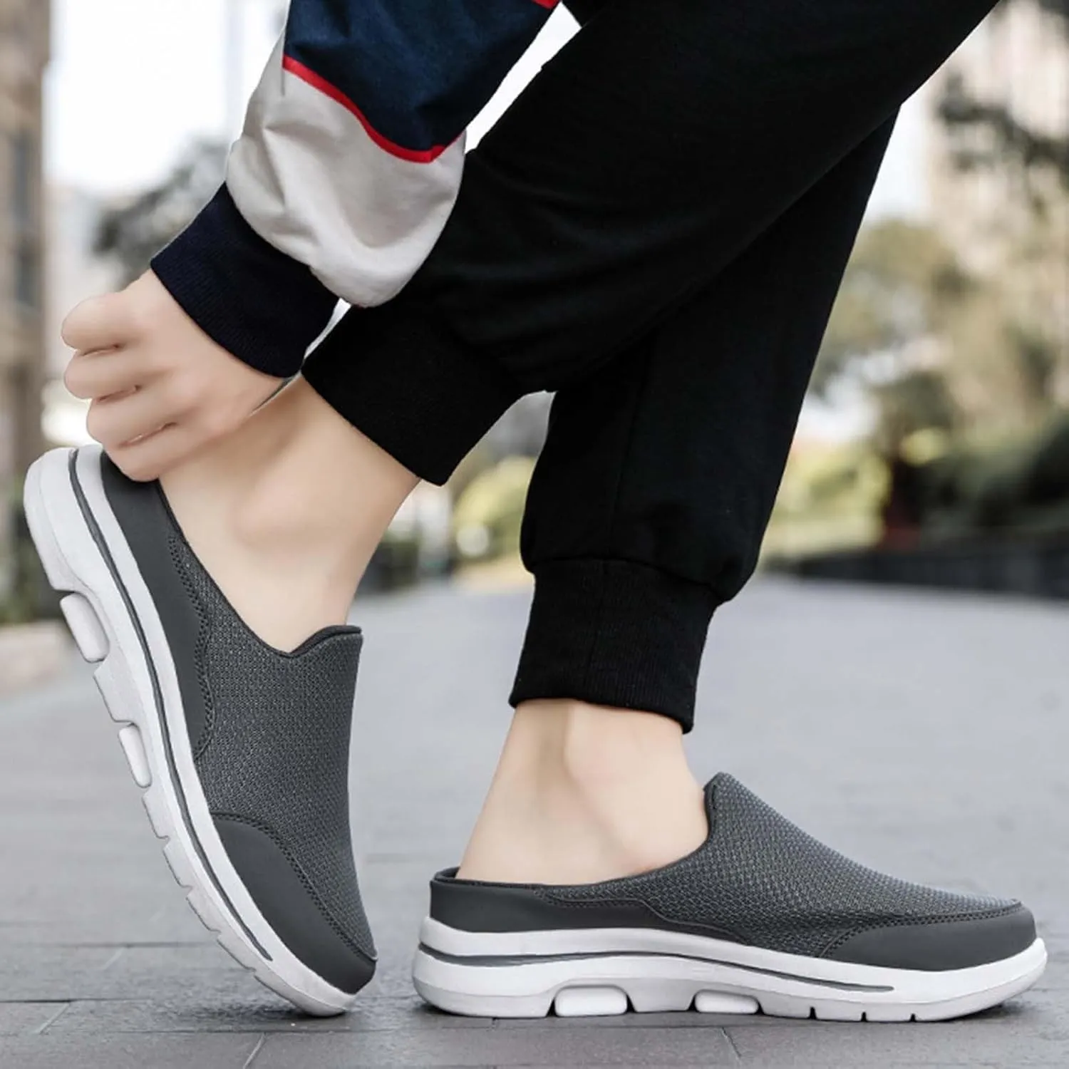 Walking Shoes Tennis Comfortable Comfortable and Breathable Flat Soled Slip On Mesh Heelless Casual Shoes for Men and