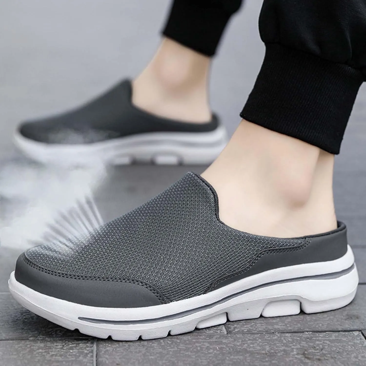 Walking Shoes Tennis Comfortable Comfortable and Breathable Flat Soled Slip On Mesh Heelless Casual Shoes for Men and