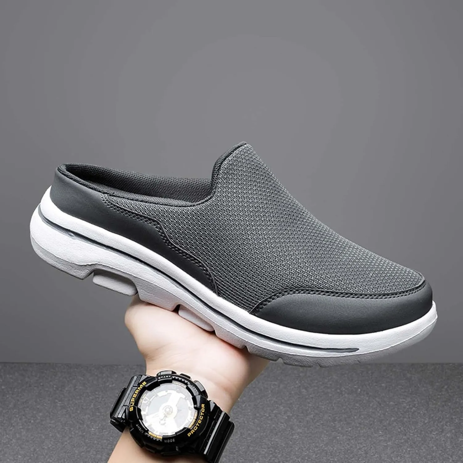 Walking Shoes Tennis Comfortable Comfortable and Breathable Flat Soled Slip On Mesh Heelless Casual Shoes for Men and