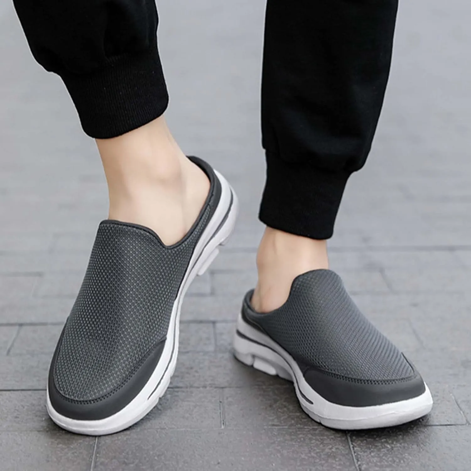 Walking Shoes Tennis Comfortable Comfortable and Breathable Flat Soled Slip On Mesh Heelless Casual Shoes for Men and