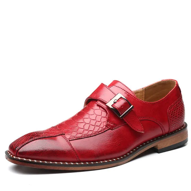West Louis Classic Crocodile Pointy PU Leather Formal Shoes