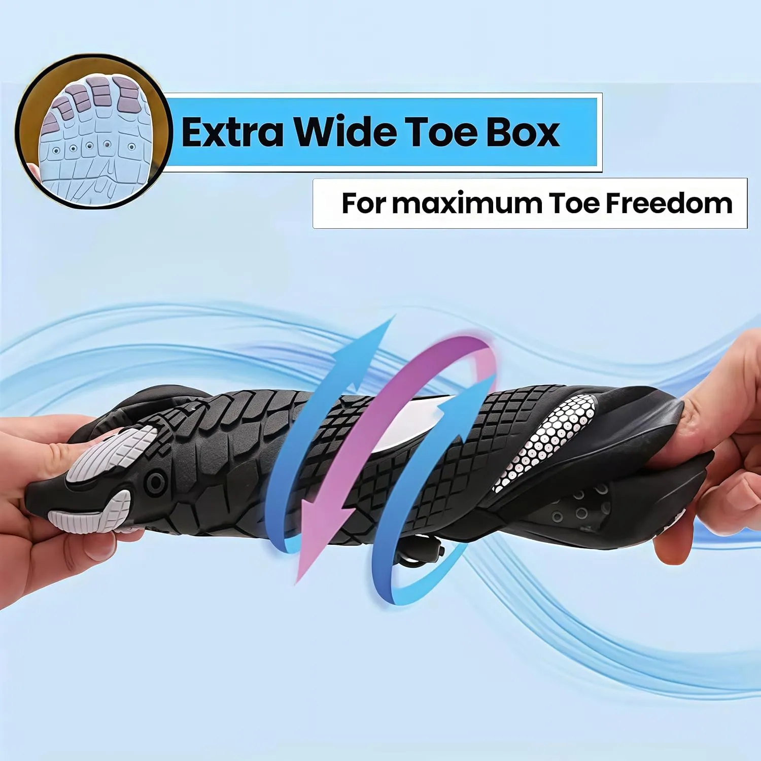 Women Men Minimalist Barefoot Beach Shoes Quick Dry Water Shoes Lightweight Non-Slip Hike Barefoot Footwear for Swimming Water Yoga Surf Outdoor Sports