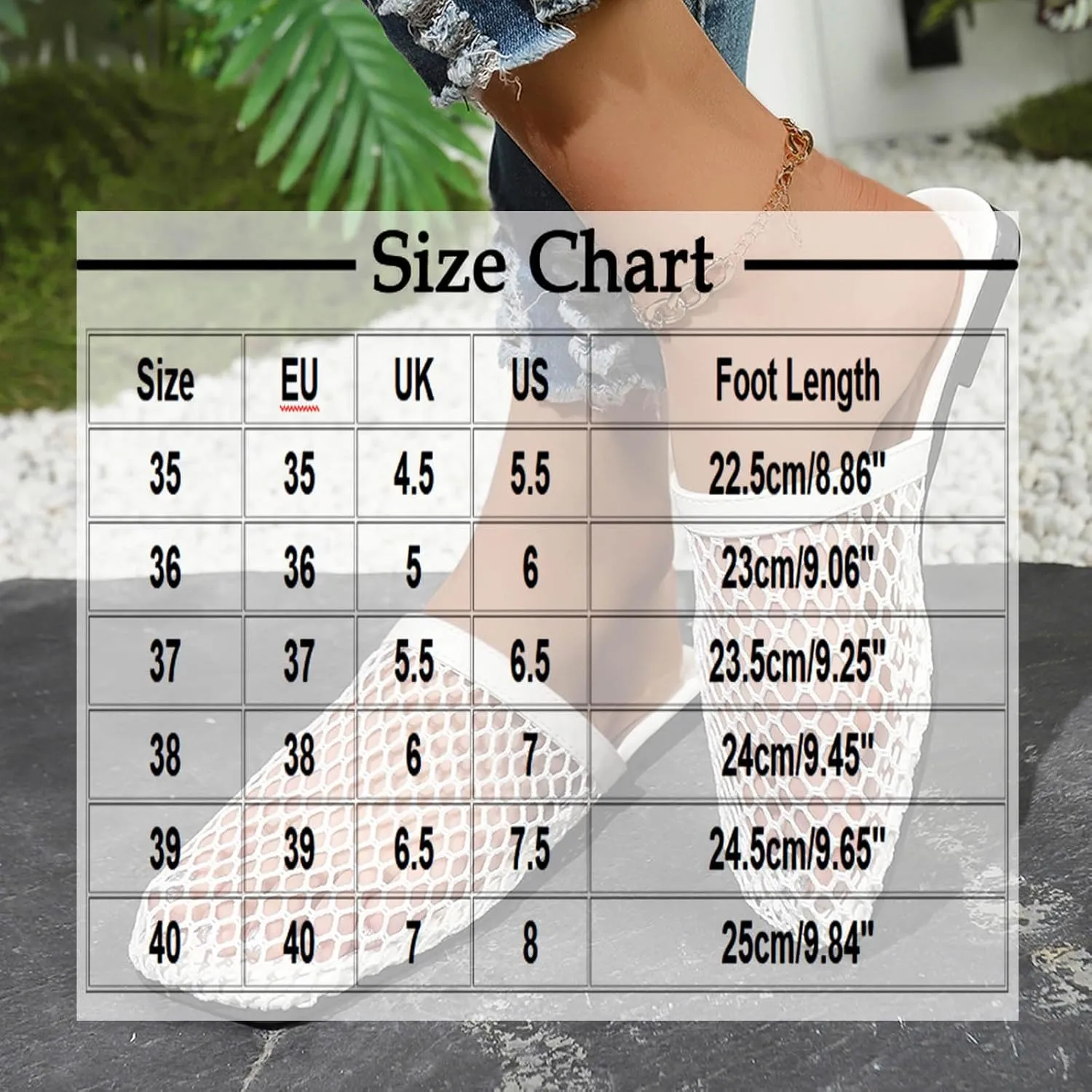 Women's Fashion Mesh Slip-on Mules Shoes Fashion Square Toe Casual Flats Sandals Stylish Breathable Summer Slippers