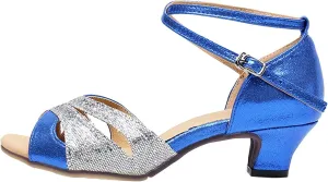 Womens Latin Dance Shoes T-Strap Low Heel Soft Bottom Latin Dance Shoes 2025 Summer Casual Comfortable Wedding Sandals
