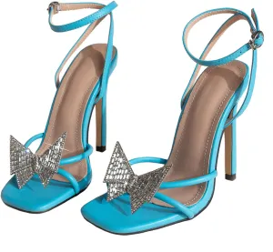 Womens Rhinestone Bow Sandal Pumps Sexy Latin High Heel Ballroom Dance Shoes Dancing High Heel Fashion Wedding Party Shoes