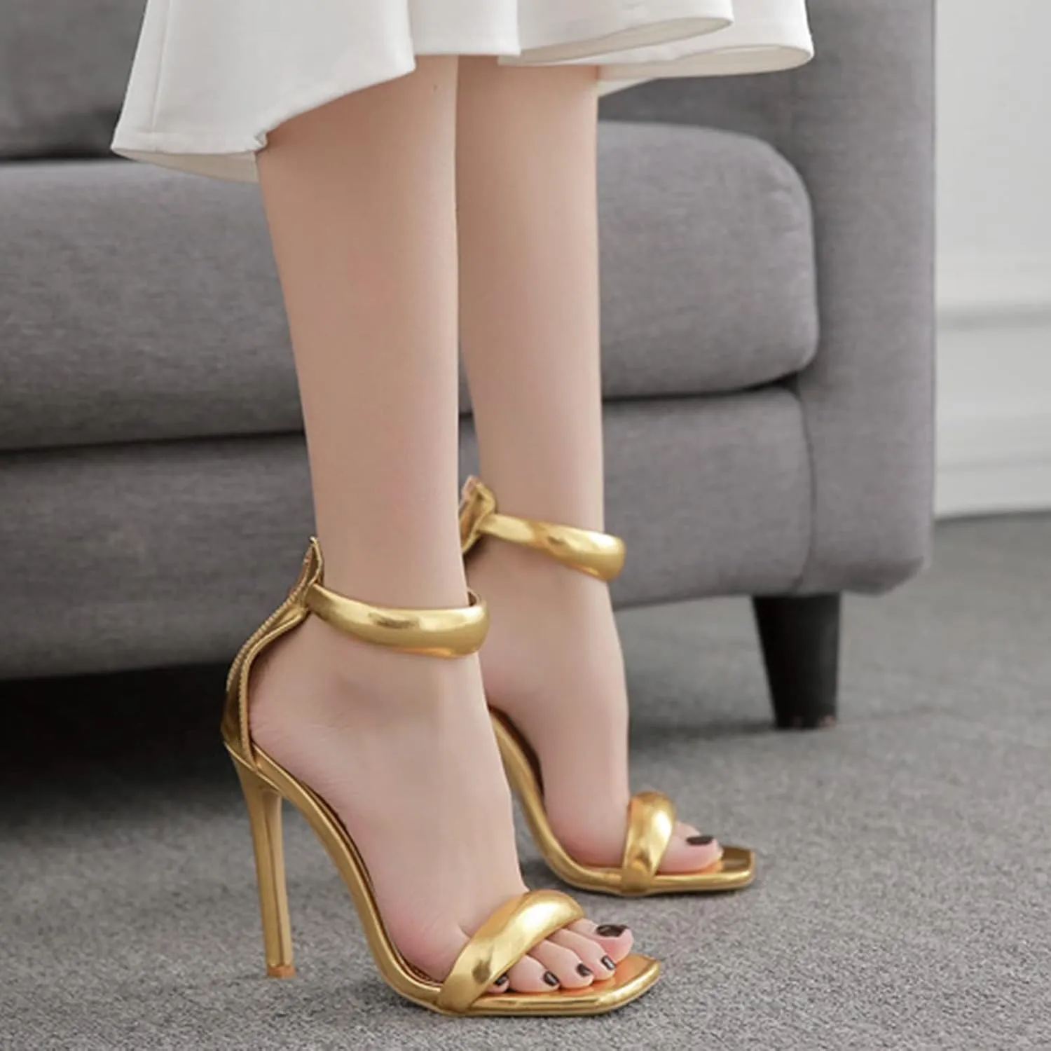 Womens Sexy Latin High Heel Minimalist Sandal Pumps Ballroom Dance Shoes Dancing High Heel Fashion Wedding Party Shoes