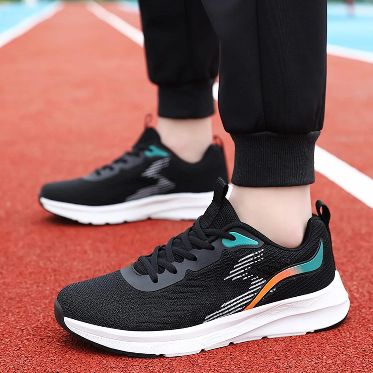 Workout Athletic Sport Shoes for Men Breathable Mesh Sneakers Comfortable Thick Bottom Non Slip Classic Sneaker