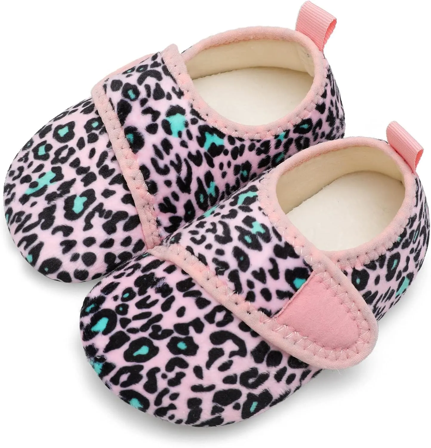 XIHALOOK Toddler Boys Girls House Slippers with Microfleece Lining Cozy Household Shoes Non-slip for Kids