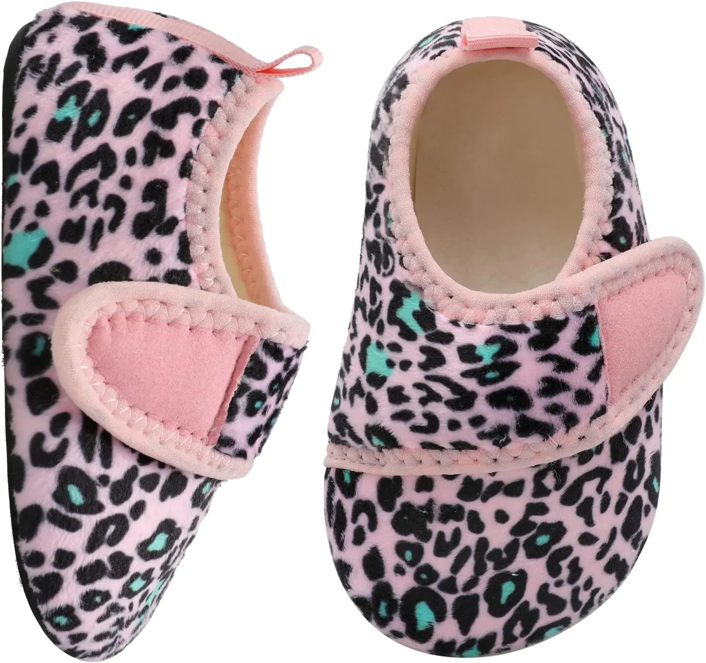 XIHALOOK Toddler Boys Girls House Slippers with Microfleece Lining Cozy Household Shoes Non-slip for Kids